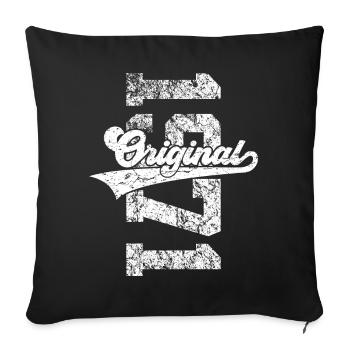 55TH BIRTHDAY ORIGINAL 1971 - Sofa pillowcase 17,3'' x 17,3'' (45 x 45 cm) - black - Front