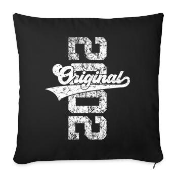 24TH BIRTHDAY ORIGINAL 2002 - Sofa pillowcase 17,3'' x 17,3'' (45 x 45 cm) - black - Front