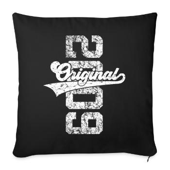 17TH BIRTHDAY ORIGINAL 2009 - Sofa pillowcase 17,3'' x 17,3'' (45 x 45 cm) - black - Front