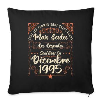 Légendes Sont Nées En Décembre 1995 édition limité - Housse de coussin décorative 45 x 45 cm - noir - Devant