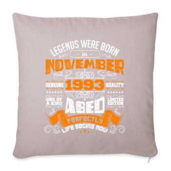 Legends were born anniversaire en november 1993 - Housse de coussin décorative 45 x 45 cm - taupe clair - Devant