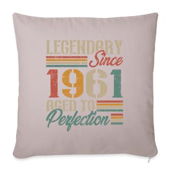 Vintage 1961 Retro Birthday Gift - Sofa pillowcase 17,3'' x 17,3'' (45 x 45 cm) - light taupe - Front