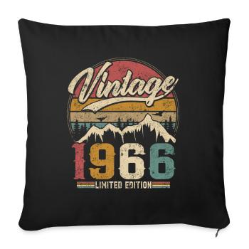 Vintage 1966 Limited Edition Cadeau D'anniversaire - Housse de coussin décorative 45 x 45 cm - noir - Devant