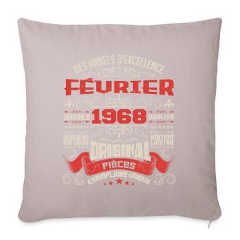 Février 1968 | Des Années D'excellence - Housse de coussin décorative 45 x 45 cm - taupe clair - Devant