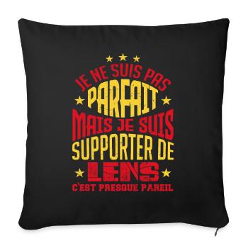 Cadeau Supporter Lens Foot | Lensois | Lensoise - Housse de coussin décorative 45 x 45 cm - noir - Devant