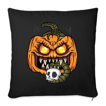 Pumpkin Halloween Kürbis - Sofa pillowcase 17,3'' x 17,3'' (45 x 45 cm) - black - Front