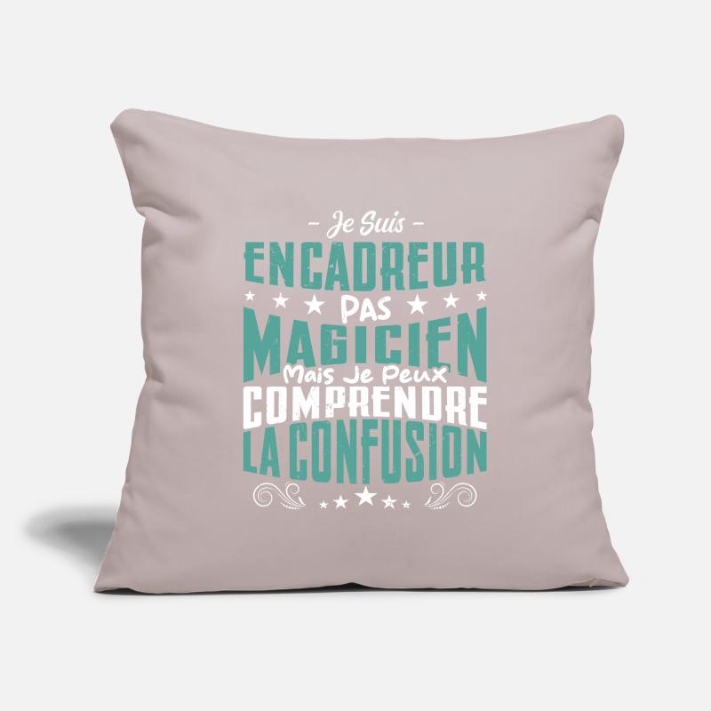 Je Suis Encadreur Pas Magicien Housse de coussin décorative 45 x 45 cm