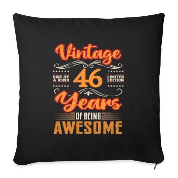Vintage | 46 birthday gift ideas - Sofa pillowcase 17,3'' x 17,3'' (45 x 45 cm) - black - Front