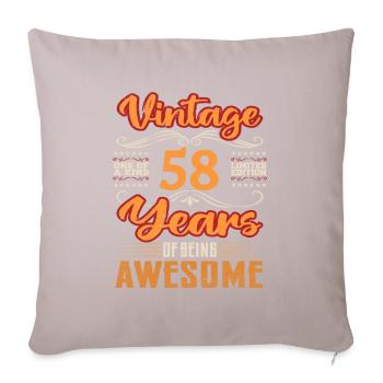 Vintage | 58 anniversaire idées cadeaux - Housse de coussin décorative 45 x 45 cm - taupe clair - Devant