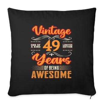 Vintage | 49 birthday gift ideas - Sofa pillowcase 17,3'' x 17,3'' (45 x 45 cm) - black - Front
