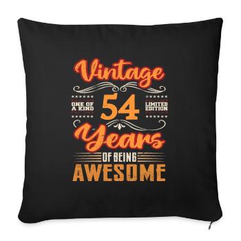 Vintage | 54 birthday gift ideas - Sofa pillowcase 17,3'' x 17,3'' (45 x 45 cm) - black - Front