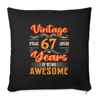 Vintage | 67 birthday gift ideas - Sofa pillowcase 17,3'' x 17,3'' (45 x 45 cm) - black - Front