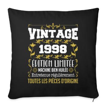 vintage 1998 | Toutes Les Pièces D'origine - Housse de coussin décorative 45 x 45 cm - noir - Devant