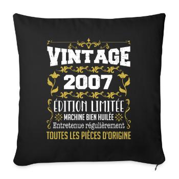 vintage 2007 | Toutes Les Pièces D'origine - Housse de coussin décorative 45 x 45 cm - noir - Devant