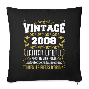 vintage 2008 | Toutes Les Pièces D'origine - Housse de coussin décorative 45 x 45 cm - noir - Devant
