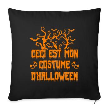 Ceci Est Mon costume d’halloween - Housse de coussin décorative 45 x 45 cm - noir - Devant