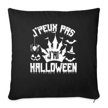J’peux pas j’ai Halloween - Housse de coussin décorative 45 x 45 cm - noir - Devant