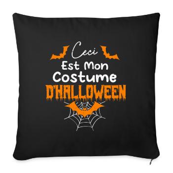 Ceci Est Mon costume d’halloween - Housse de coussin décorative 45 x 45 cm - noir - Devant