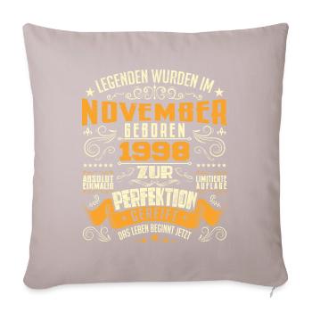 Im November 1998 geboren - Housse de coussin décorative 45 x 45 cm - taupe clair - Devant