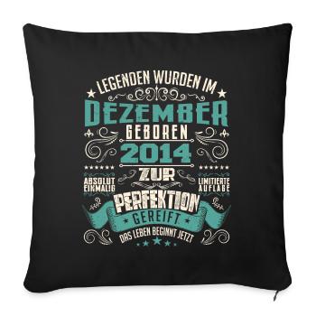 Legenden werden geboren im Dezember 2014 - Housse de coussin décorative 45 x 45 cm - noir - Devant