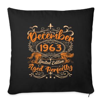 December 1963 | Limited Edition - Sofa pillowcase 17,3'' x 17,3'' (45 x 45 cm) - black - Front