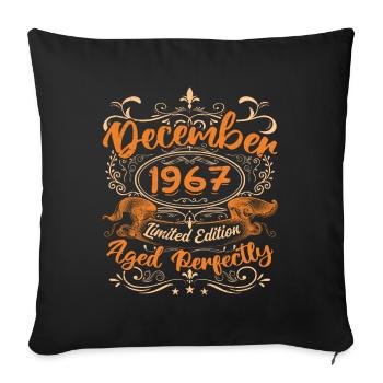 December 1967 | Limited Edition - Sofa pillowcase 17,3'' x 17,3'' (45 x 45 cm) - black - Front