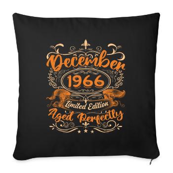 December 1966 | Limited Edition - Sofa pillowcase 17,3'' x 17,3'' (45 x 45 cm) - black - Front