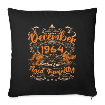 December 1964 | Limited Edition - Sofa pillowcase 17,3'' x 17,3'' (45 x 45 cm) - black - Front