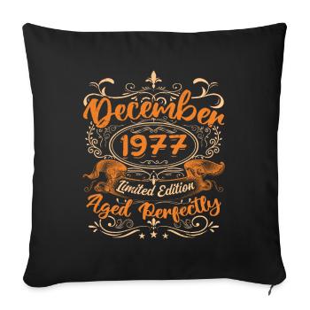 December 1977 | Limited Edition - Sofa pillowcase 17,3'' x 17,3'' (45 x 45 cm) - black - Front