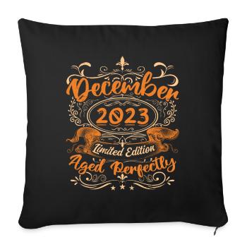 December 2023 | Limited Edition - Sofa pillowcase 17,3'' x 17,3'' (45 x 45 cm) - black - Front