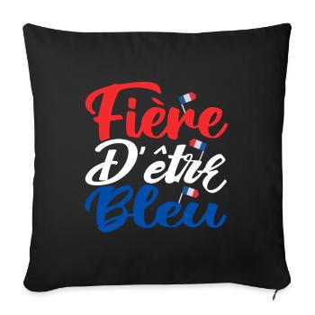 6 - Housse de coussin décorative 45 x 45 cm - noir - Devant