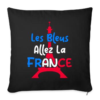 Allez La France | les champions - Housse de coussin décorative 45 x 45 cm - noir - Devant