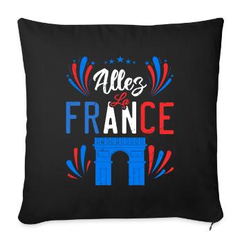 Allez La France - Housse de coussin décorative 45 x 45 cm - noir - Devant