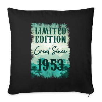 Unique En Son Genre Depuis 1953 - Housse de coussin décorative 45 x 45 cm - noir - Devant