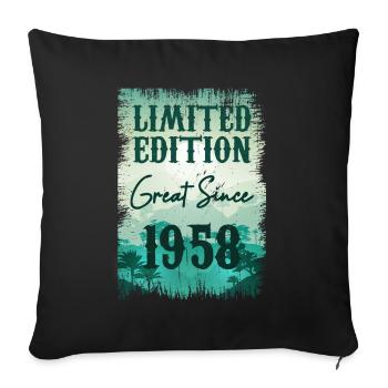 One of a kind since 1958 - Sofa pillowcase 17,3'' x 17,3'' (45 x 45 cm) - black - Front
