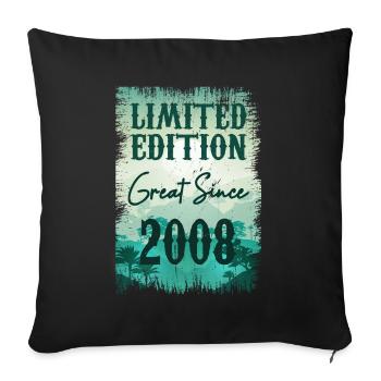 Einzigartig seiner Art seit 2008 - Sofakissenbezug 45 x 45 cm - Schwarz - Vorne