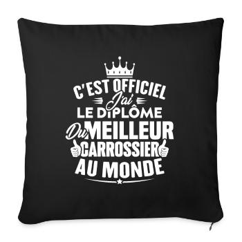 Meilleur carrossier au monde - Housse de coussin décorative 45 x 45 cm - noir - Devant