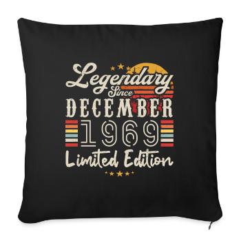Legendary since December 1969 Limited Edition - Housse de coussin décorative 45 x 45 cm - noir - Devant