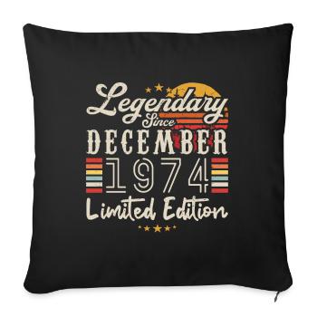 Legendary since December 1974 Limited Edition - Sofa pillowcase 17,3'' x 17,3'' (45 x 45 cm) - black - Front
