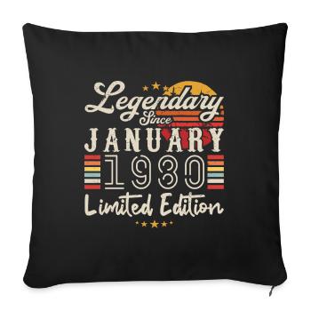 Legendary since January 1980 Limited Edition - Sofa pillowcase 17,3'' x 17,3'' (45 x 45 cm) - black - Front