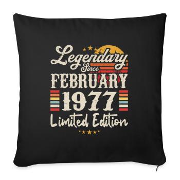 Legendary Since February 1977 | Limited Edition - Sofa pillowcase 17,3'' x 17,3'' (45 x 45 cm) - black - Front