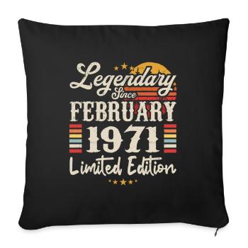 Legendary Since February 1971 | Limited Edition - Housse de coussin décorative 45 x 45 cm - noir - Devant
