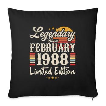 Legendary Since February 1988 | Limited Edition - Sofa pillowcase 17,3'' x 17,3'' (45 x 45 cm) - black - Front