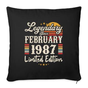 Legendary Since February 1987 | Limited Edition - Housse de coussin décorative 45 x 45 cm - noir - Devant