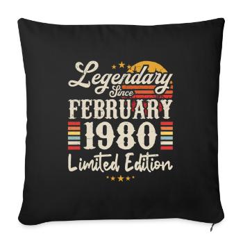 Legendary Since February 1980 | Limited Edition - Sofa pillowcase 17,3'' x 17,3'' (45 x 45 cm) - black - Front