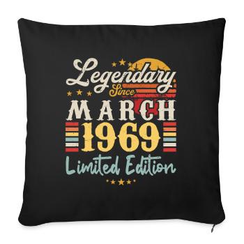 Legendary Since March 1969 - Limited Edition - Housse de coussin décorative 45 x 45 cm - noir - Devant