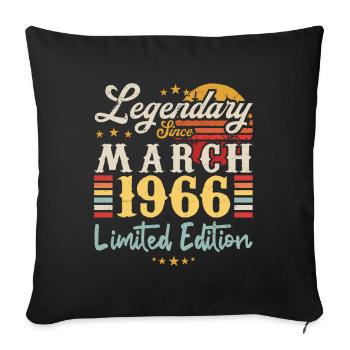 Legendary Since March 1966 - Limited Edition - Housse de coussin décorative 45 x 45 cm - noir - Devant