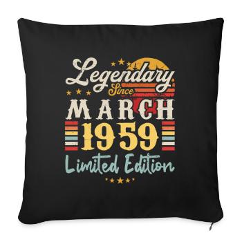 Legendary Since March 1959 - Limited Edition - Housse de coussin décorative 45 x 45 cm - noir - Devant
