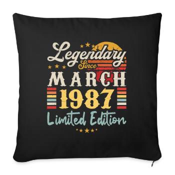 Legendary Since March 1987 - Limited Edition - Housse de coussin décorative 45 x 45 cm - noir - Devant