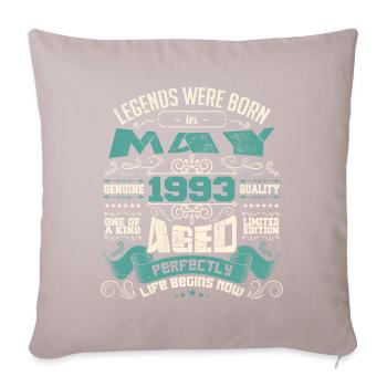 Legends were born in May 1993 | Limited Edition - Housse de coussin décorative 45 x 45 cm - taupe clair - Devant